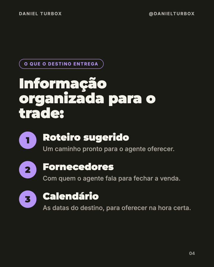 Slide 4: Informação organizada para o trade