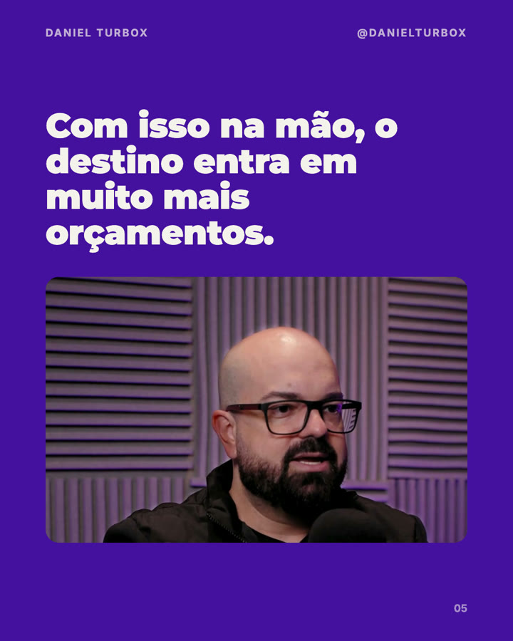 Slide 5: Com isso na mão, o destino entra em muito mais orçamentos